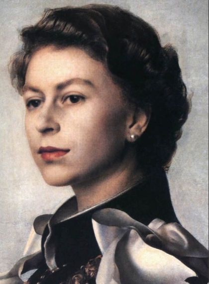 Пьетро Аннигони, фрагмент портрета королевы Елизаветы II, 1956 г