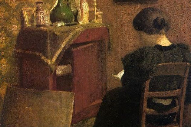Анри Матисс. Читающая женщина (фрагмент). 1894