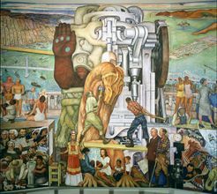 Диего Ривера. Панамериканское единство, фрагмент. 1940