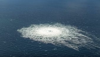 Место разрушения газопровода «Северный поток»