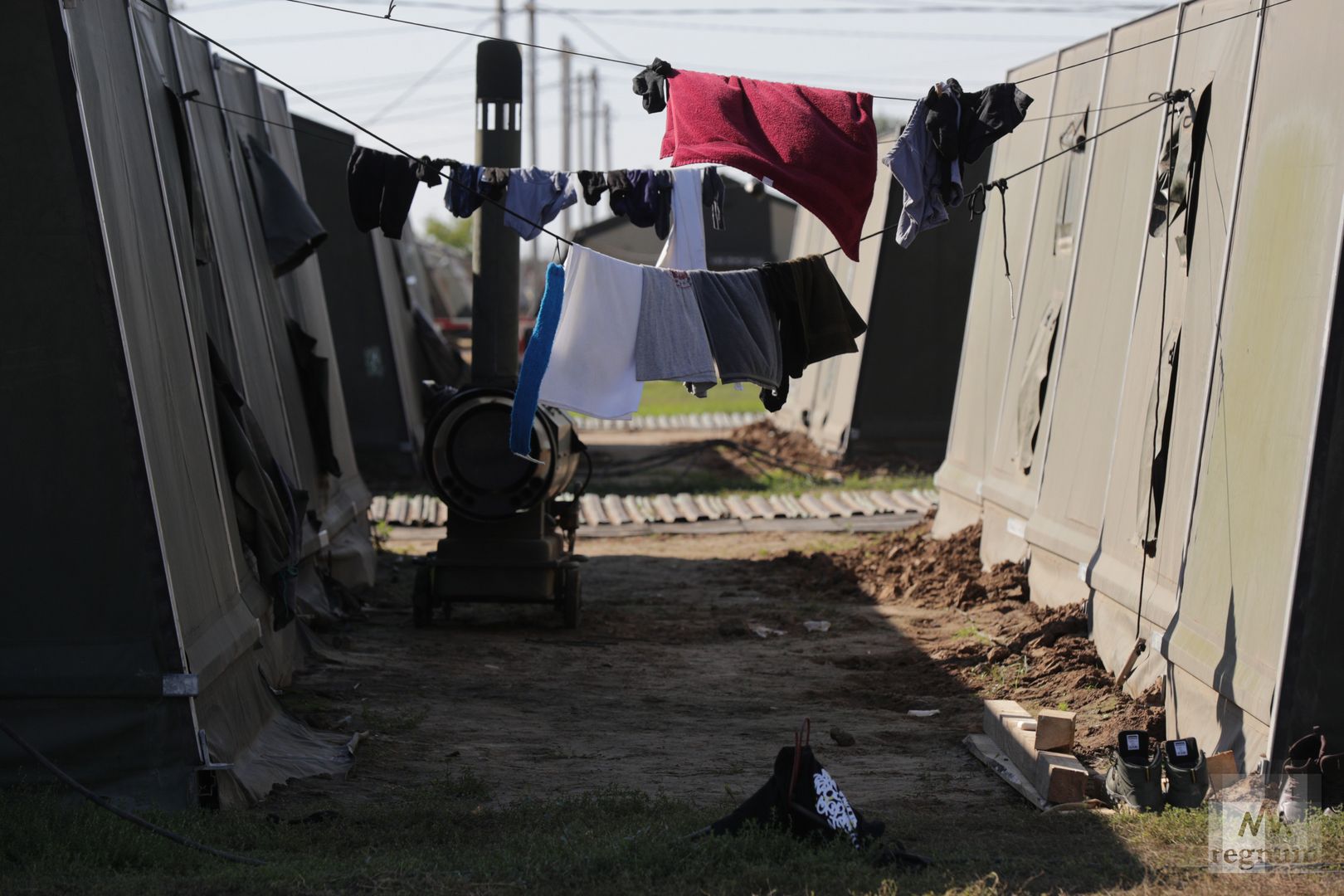 Палаточный городок учебного центра на полигоне Прудбой