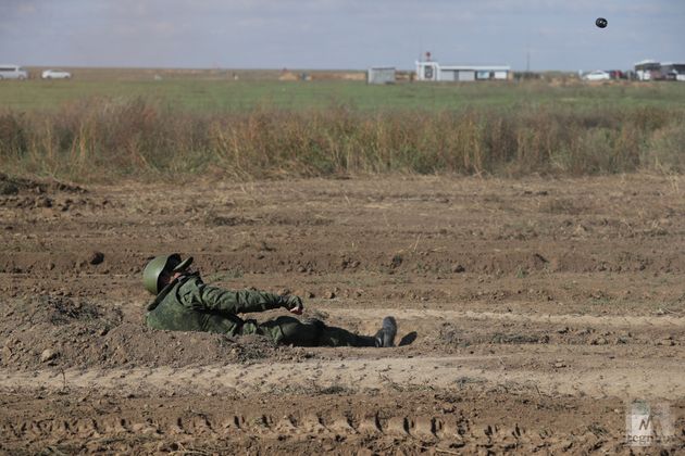 Уничтожение бронетехники противотанковой гранатой