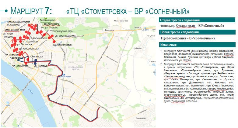 Маршрут 3 кострома с 1 декабря