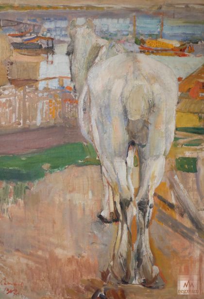 Александр Савинов. «Лошадь на берегу Волги», 1908