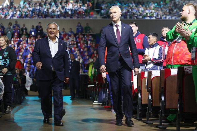 Глава Республики Татарстан Рустам Минниханов и министр спорта РФ Олег Матыцин