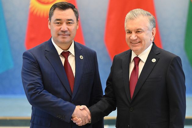 Президент Киргизии Садыр Жапаров и президент Узбекистана Шавкат Мирзиеев