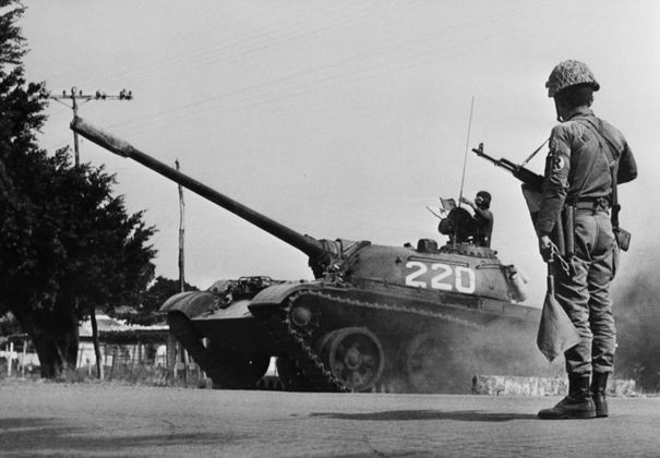 Советский Т-55 на учениях в Кубе. 1970