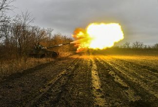 Работа танков Т-72Б ВС России в зоне СВО