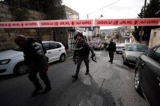 Израильская полиция на месте происшествия в Восточном Иерусалиме