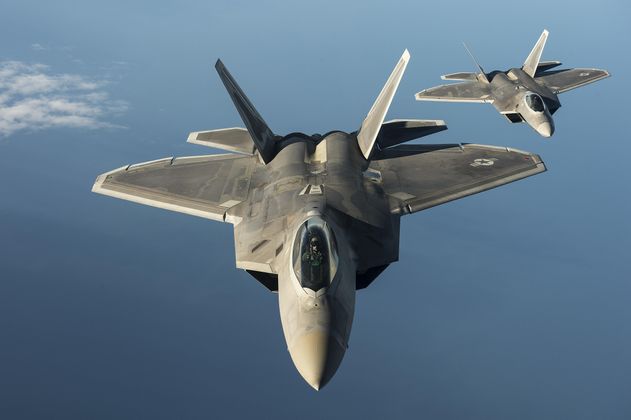 US Air Force F-22 fighters