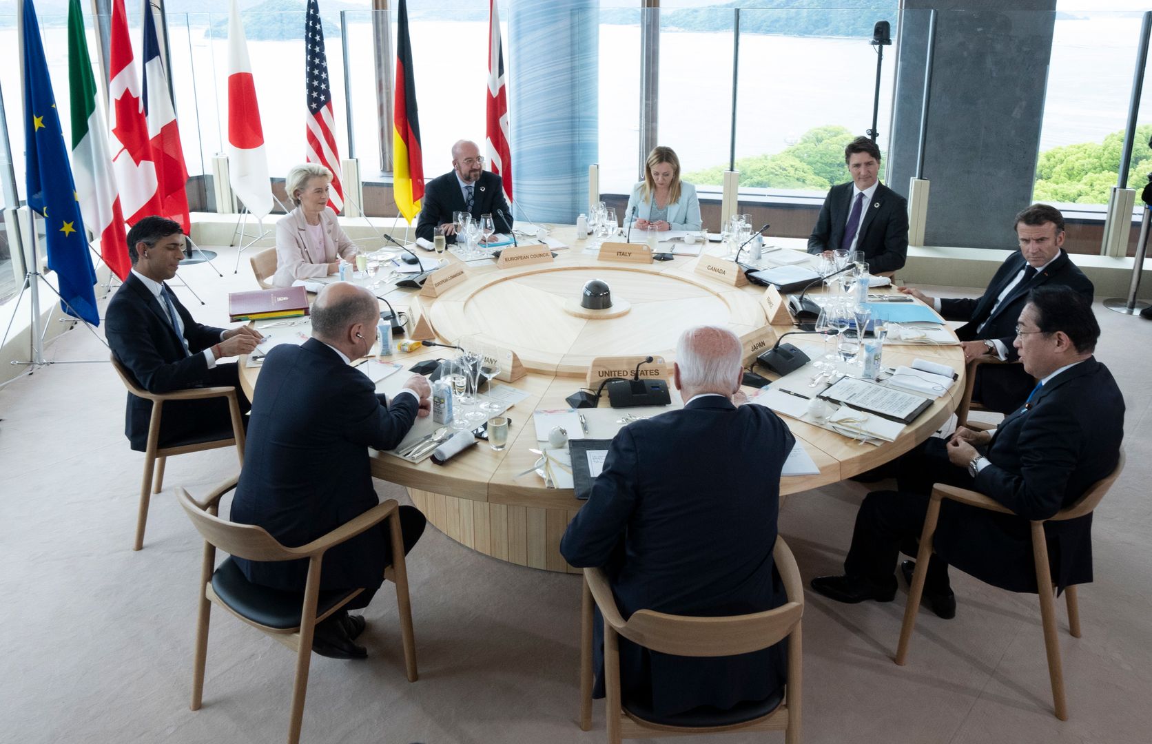 Первое рабочее заседание саммита G7. 19 мая 2023 года, Хиросима, Япония